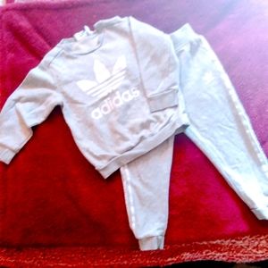 Kids grey cotton Addias Sweat suit